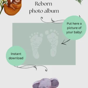 Diario de fotos para bebé reborn (descarga digital en inglés)